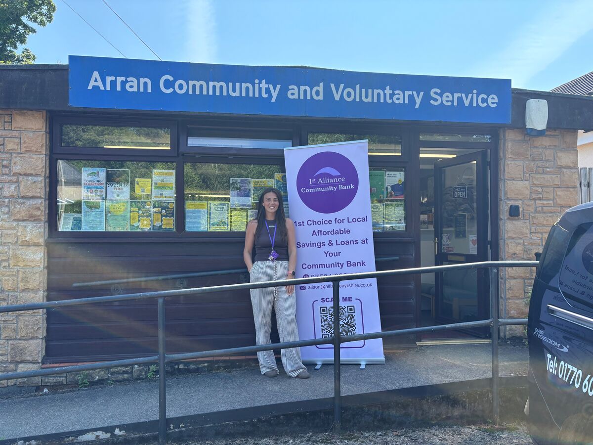 Alison Black of 1st Alliance Community Bank will be offering financial advice and services from her office based at Arran CVS in Lamlash. Photograph: Supplied. 