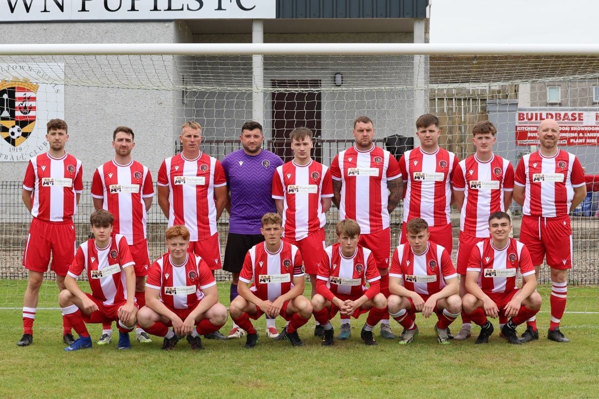 The pupils lined up for a photograph before kicking off a new season. Photograph: Kenny Craig.