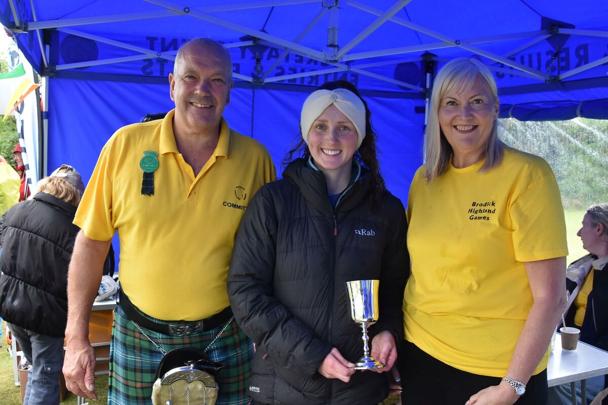 Rosa Donaldson, winner of the Love Arran 10K Cup. 