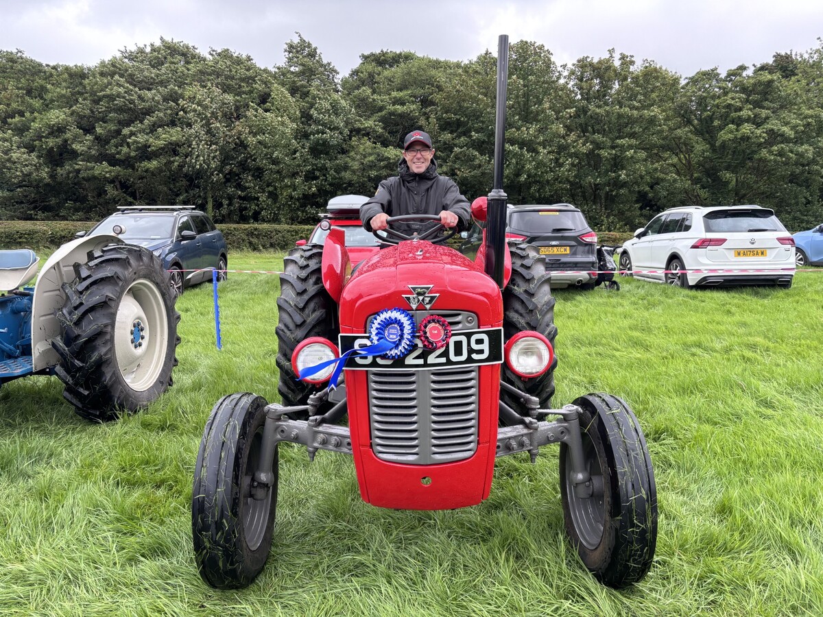 Sandy Pringle drove his Massey Ferguson 35 to victory in the tractor section. Sandy Pringle drove his Massey Ferguson 35 to victory in the tractor section.