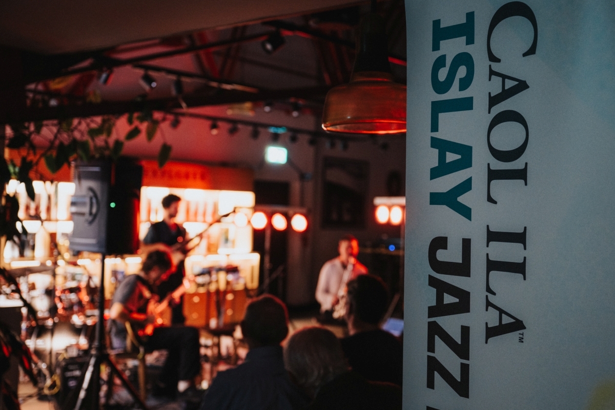  Unharm at Islay jazz festival in 2025. Photograph: Ben Shakespeare