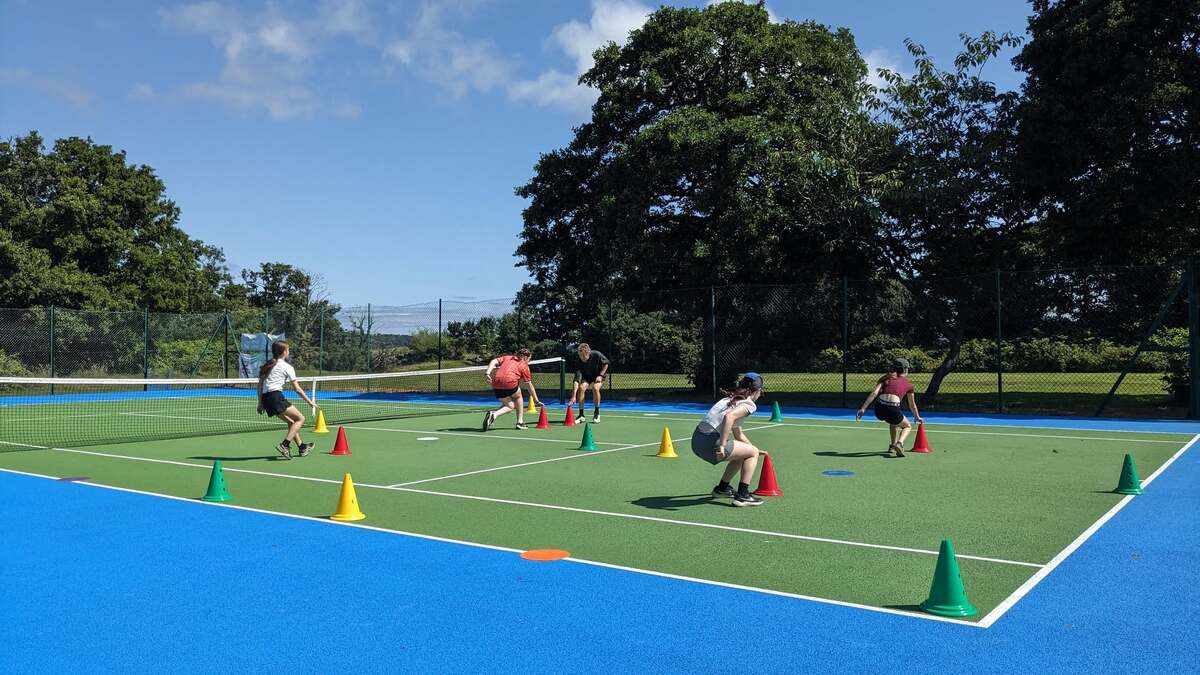 Summer of Tennis camps includes a variety of games and fun activities. Photograph: Brodick Tennis Club.