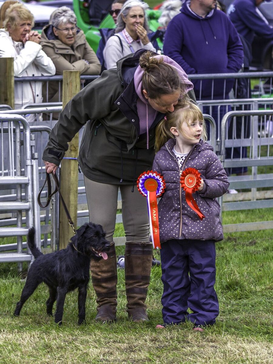 Holly Adamson with champion dog Bambi. Photograph: John Coffield.