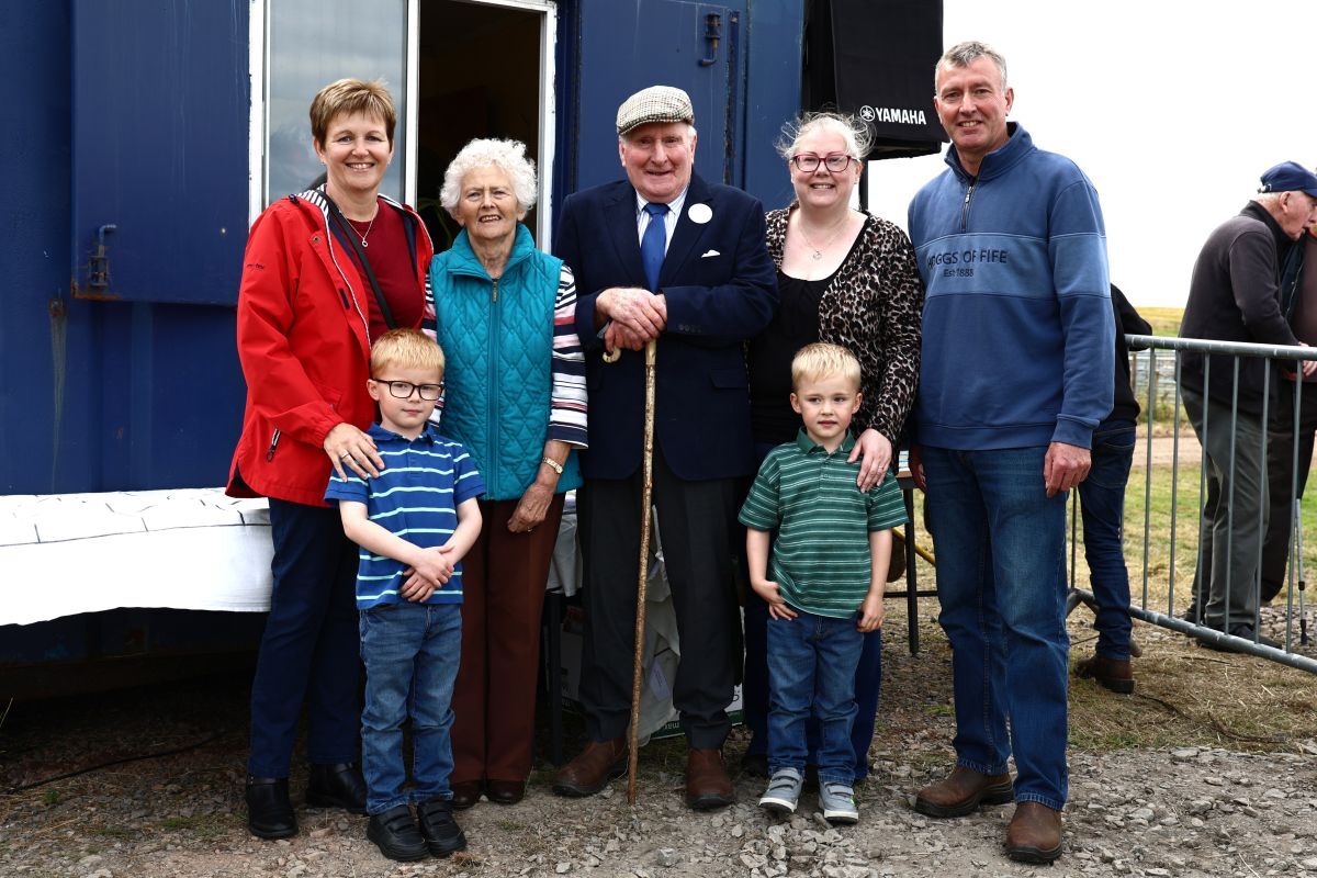 Andrew Ronald Sr, centre, who presented the trophies, photographed with members of his family at show. Photograph: Kenny Craig. Andrew Ronald Sr, centre, who presented the trophies, photographed with members of his family at show. Photograph: Kenny Craig.