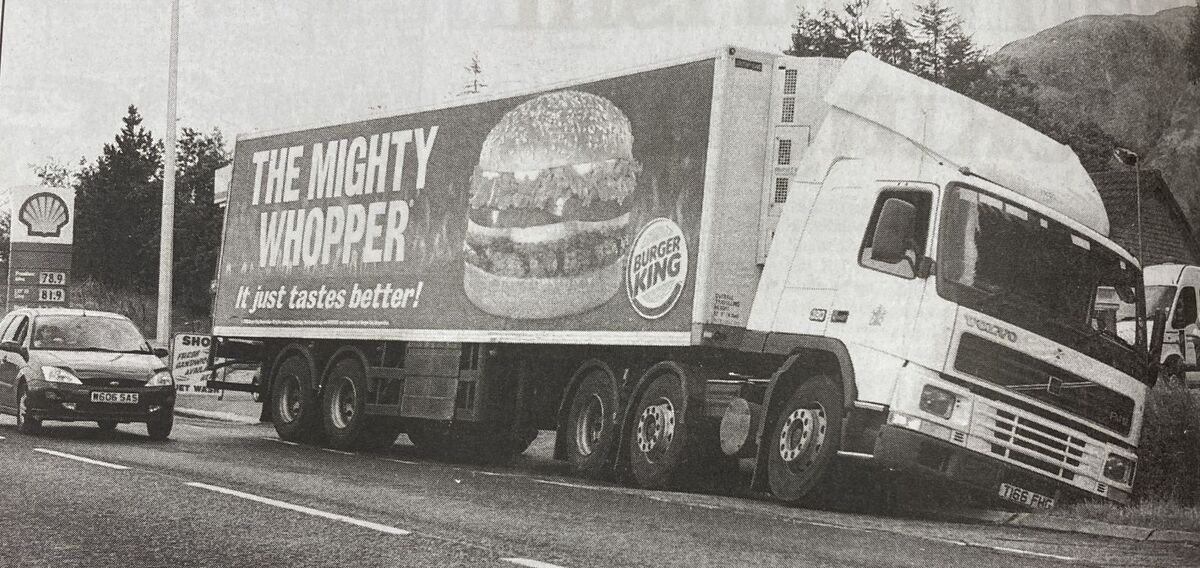 WEB NO F33 From our Files Whopper comes a cropper 2001