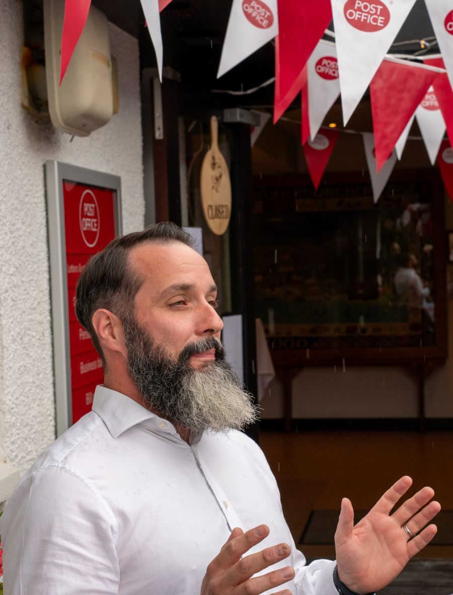 New Kilchoan postmaster Richard Johnson. Photograph: Jez Campbell.