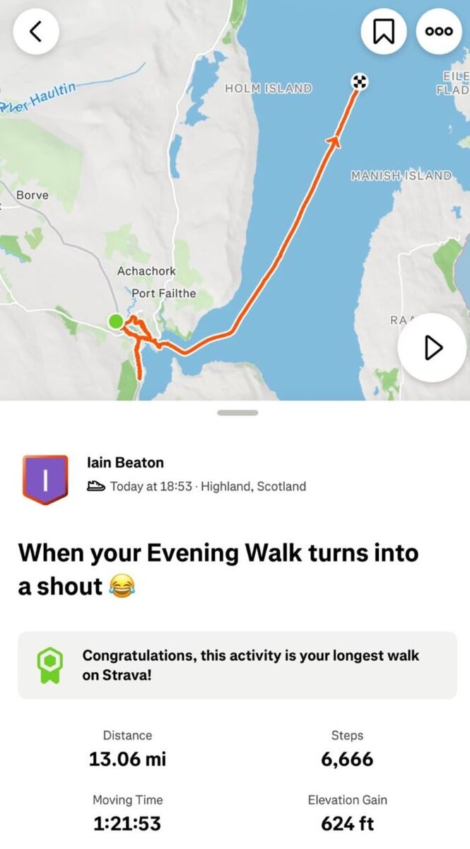 WEB NO F33 Skye RNLI Strava story 26 Iain Beaton Strava post