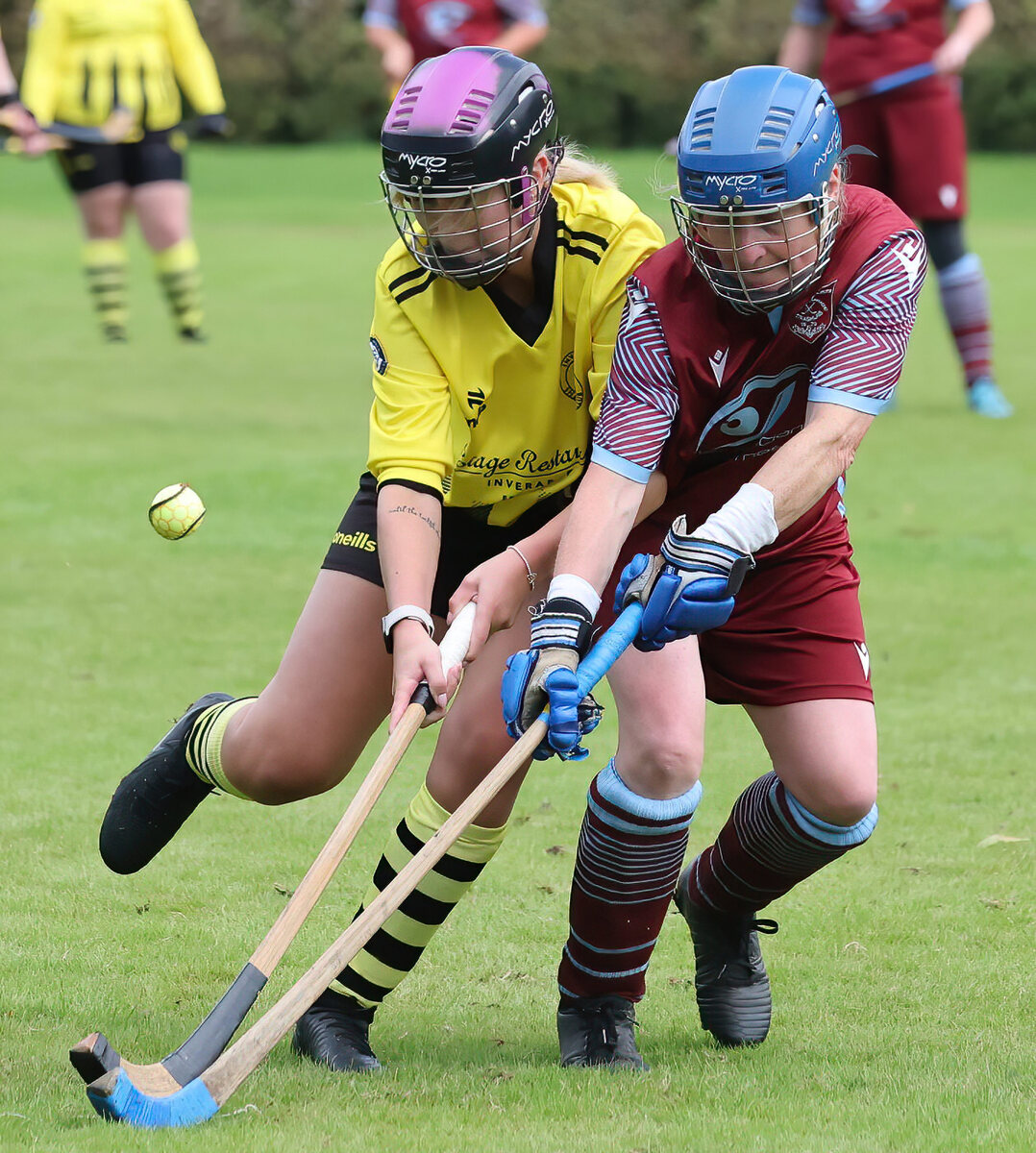 no sl t33 Isla Dunlop (Inveraray) steals the ball from Sheena MacKenzie (Strathglass) no sl t33 Isla Dunlop (Inveraray) steals the ball from Sheena MacKenzie (Strathglass)