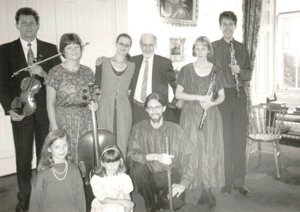 Performing in the suitably formal setting of the drawing room at Brodick Castle were the Shawfield Trio, left, and Pipers Three.