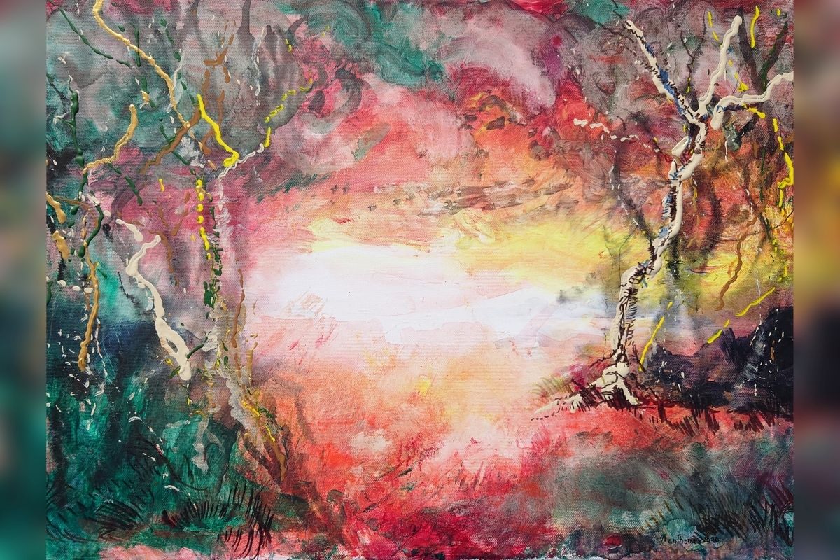 One of Ann's gloriously colourful paintings which will be on display at ArtMap Argyll. Copyright Ann R Thomas 2026