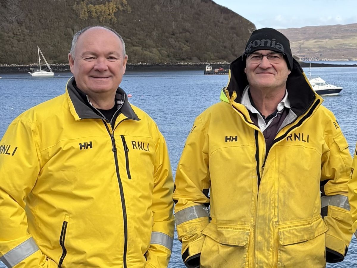 NO T34 Final farewell for veteran Portree RNLI lifeboat 02 David Beaton (left) John Nicolson (right) web NO T34 Final farewell for veteran Portree RNLI lifeboat 02 David Beaton (left) John Nicolson (right) web