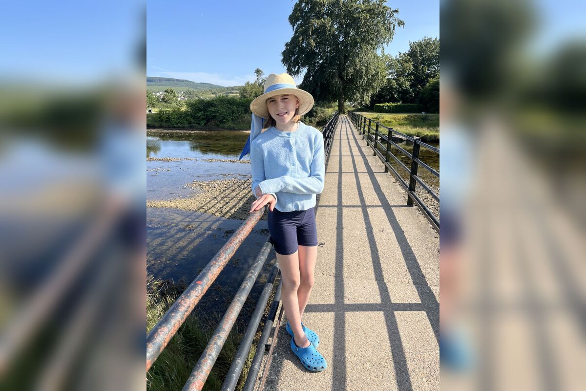 Eleven year old Rachel Harden discovered the bomb at her grandmother’s house in Corrie. Photograph: Heather Gough. Eleven year old Rachel Harden discovered the bomb at her grandmother’s house in Corrie. Photograph: Heather Gough.