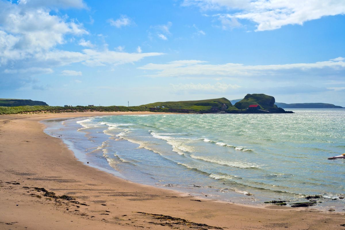The whale can be seen at the edge of Dunaverty Bay, one of Southend’s most popular beaches. Photograph: John McFadyen.