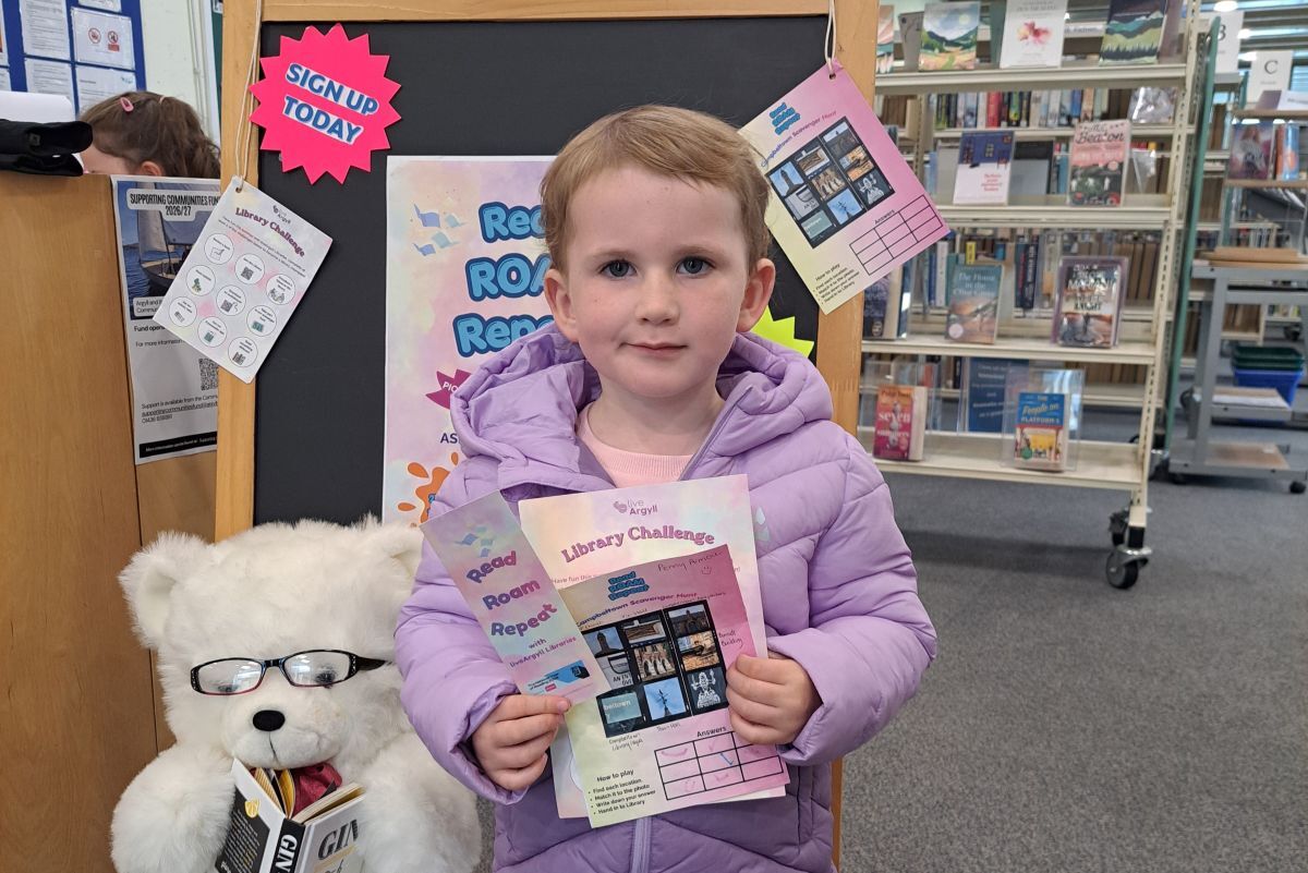 Penny Armour, the first young reader to complete the ‘Read Roam Repeat’ summer challenge. Penny Armour, the first young reader to complete the ‘Read Roam Repeat’ summer challenge.