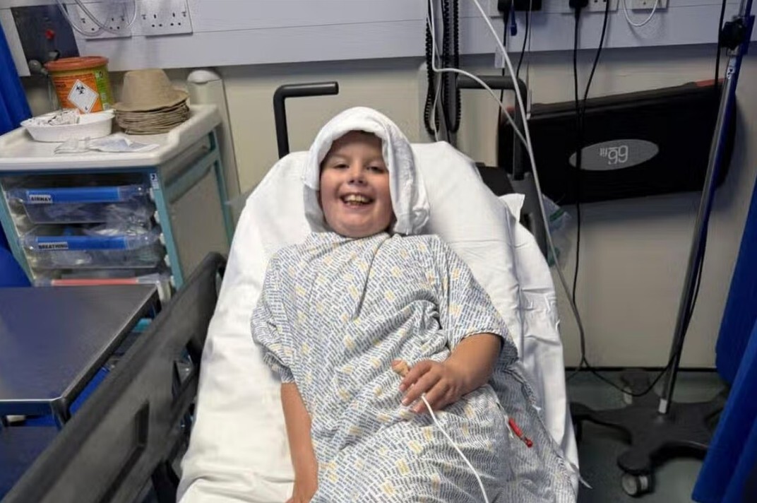 Clayton Garforth pictured in hospital following his rescue from the sea at Westport. Photograph: HM Coastguard. Clayton Garforth pictured in hospital following his rescue from the sea at Westport. Photograph: HM Coastguard.
