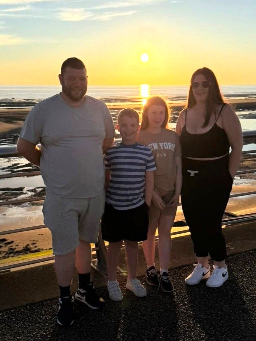 Clayton with mum Dannie, dad Damon and sister Faye. The family had been enjoying a day at the beach when the incident occurred. Photograph: HM Coastguard. Clayton with mum Dannie, dad Damon and sister Faye. The family had been enjoying a day at the beach when the incident occurred. Photograph: HM Coastguard.