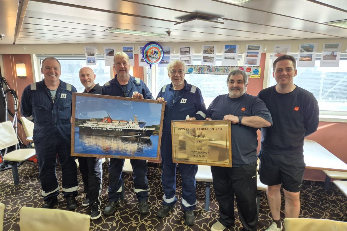 NO T35 retiring calmac motorman dugie MacLachlan 26 NO T35 retiring calmac motorman dugie MacLachlan 26