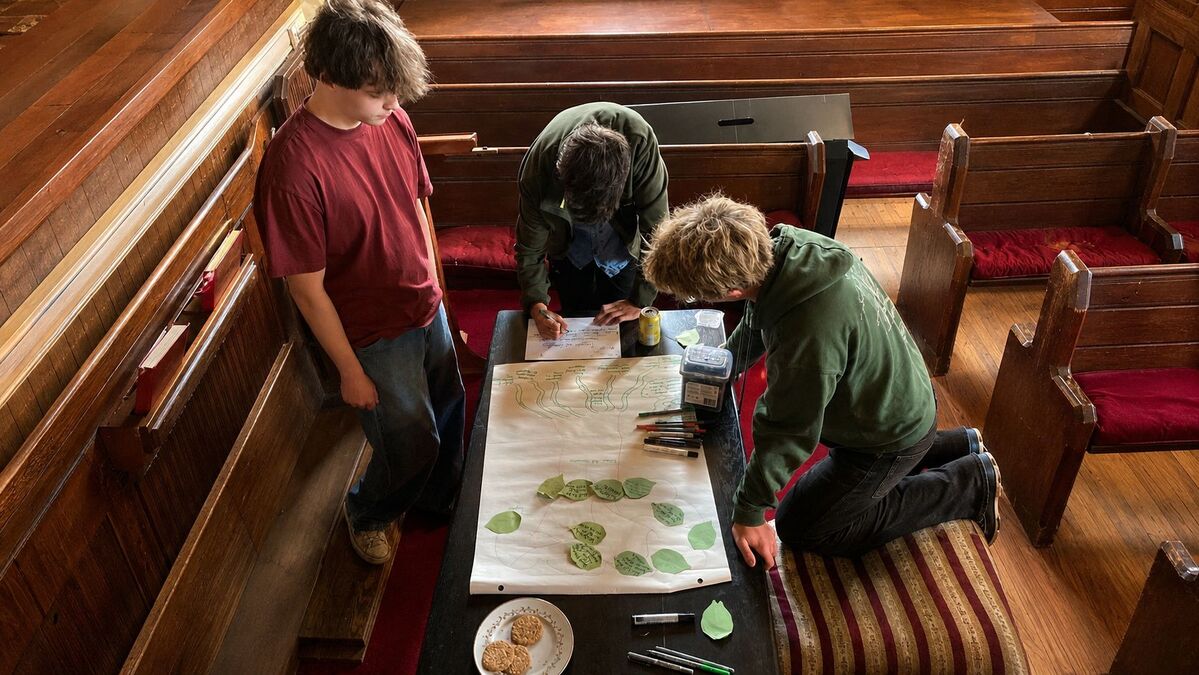 Arran Youth Assembly participants work on identifying and finding solutions for issues affecting young people on Arran.