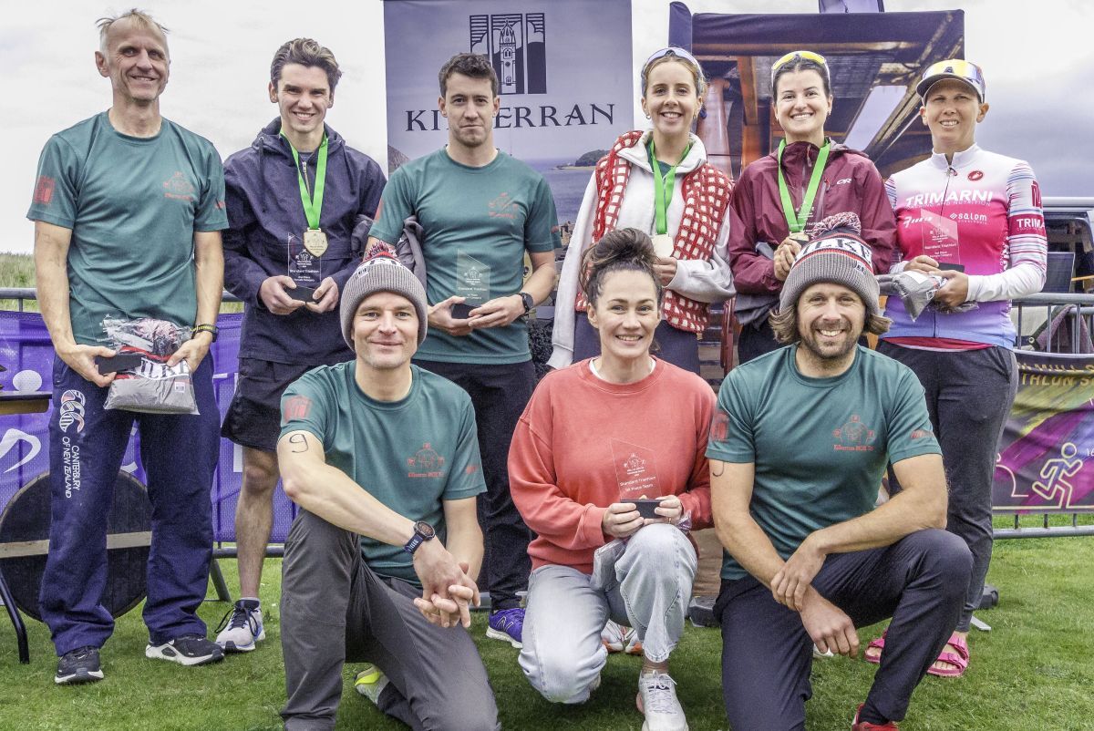 The 2026 Kilkerran MOK Triathlon Series finale prizewinners. Photograph: John Coffield. The 2026 Kilkerran MOK Triathlon Series finale prizewinners. Photograph: John Coffield.