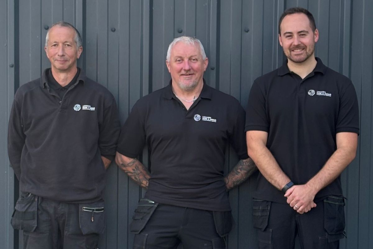 WEB NO F35 Lochaber Care Repair 26 Handypersons from left Les Hamilton Vince MacDonald Bryan Campbell