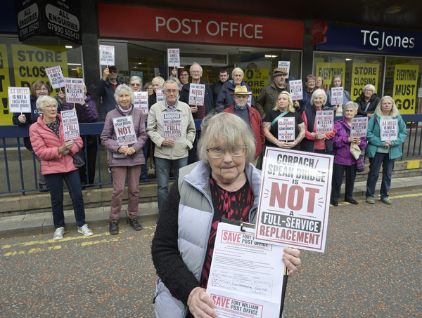 Protesters fight to keep Post Office services alive in Fort William