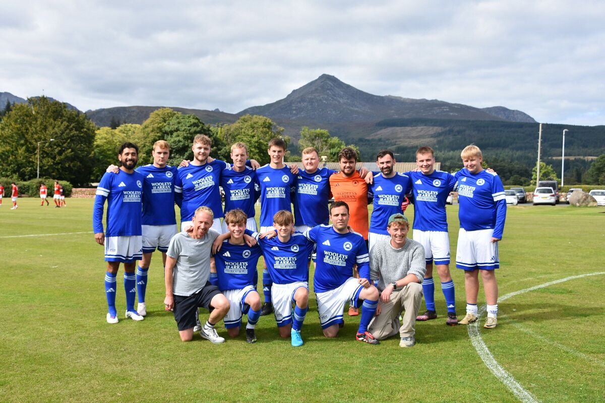 The victorious Brodick team that will face Lamlash in the Copperwheat Knockout Cup final. The victorious Brodick team that will face Lamlash in the Copperwheat Knockout Cup final.