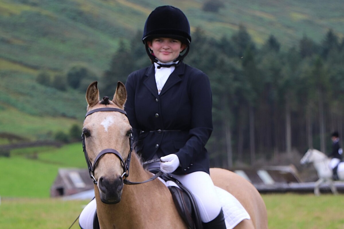 Lisa Henderson and Mac performed well in the dressage test. Photograph: David Henderson.