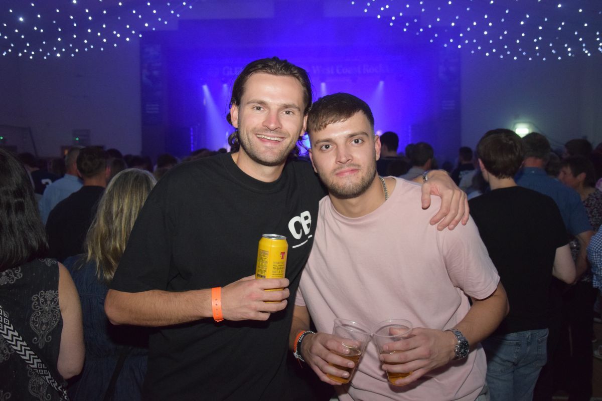 Brothers Kyle and Greg Foster, from Glasgow, enjoying Saturday night’s West Coast Rocks concert.