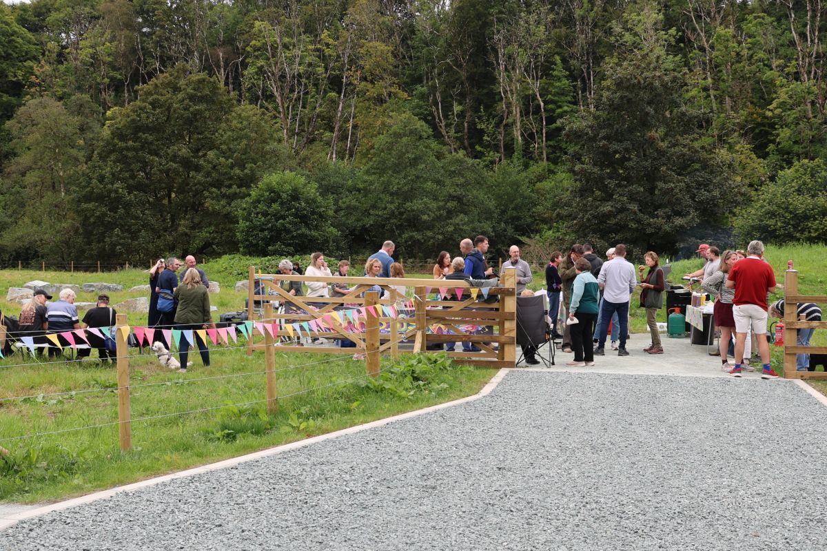 Attendees enjoyed a community barbecue following the ribbon-cutting ceremony. Photograph: Kenny Craig.