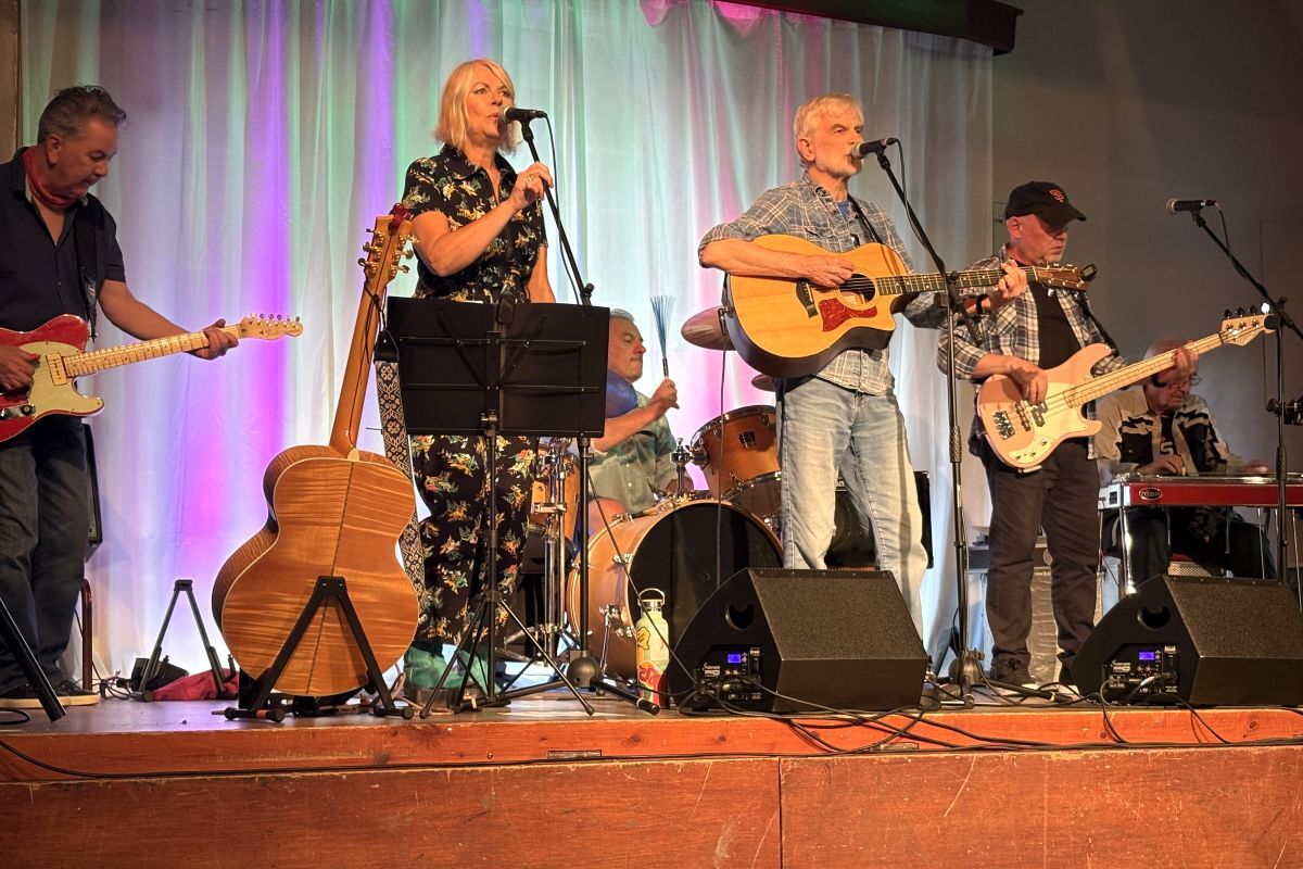 The City Sinners take to the stage at Carradale Village Hall.
