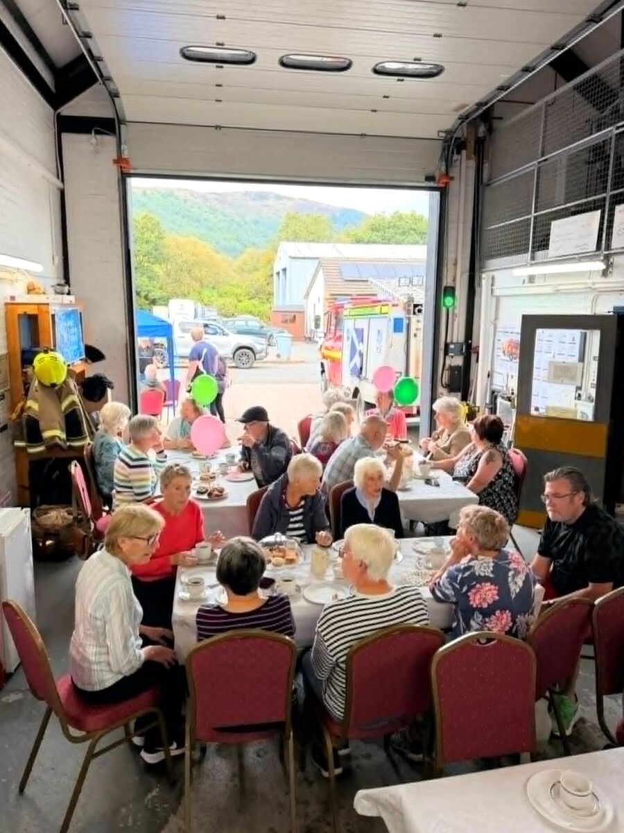 The fire station fundraiser was well attended by family, friends and villagers. 