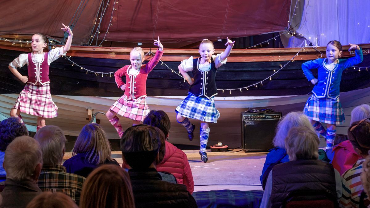 Members of James McCorkindale’s School of Dancing took to the stage during the Young Folk Night. Photograph: John Coffield. 