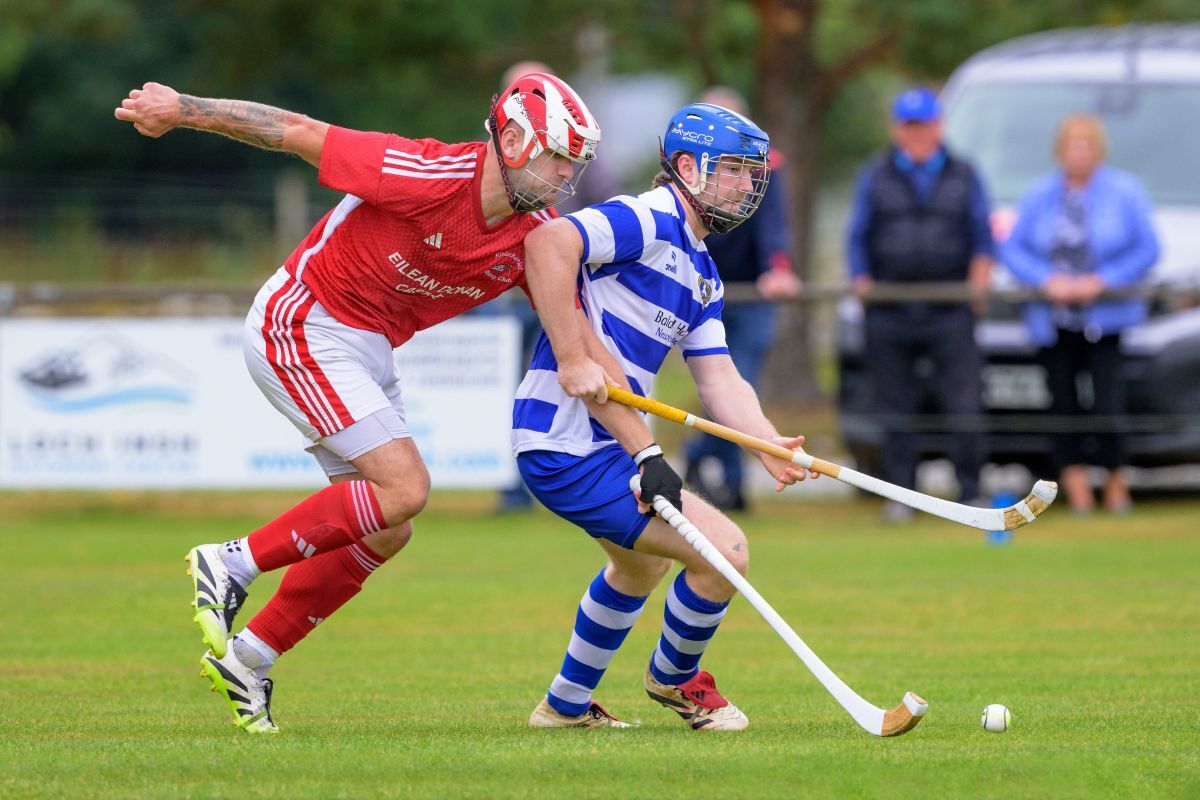 WEB NO F36 Shinty 26 Newtonmore Daniel Sloss v Kinlochshiel John MacRae NP