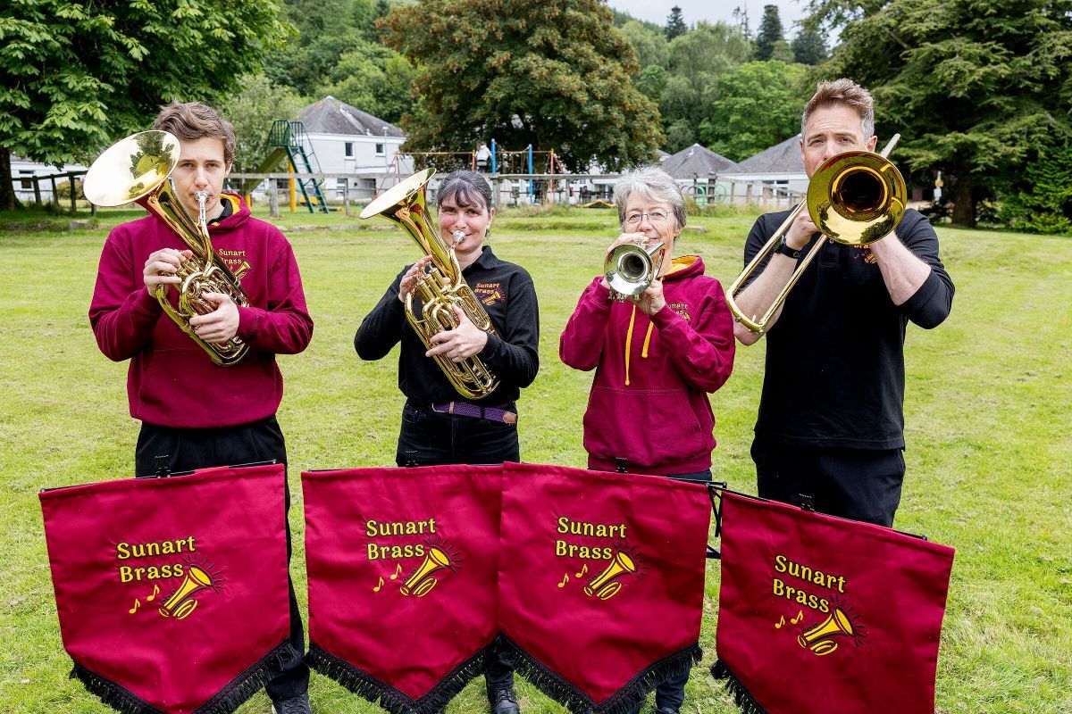 WEB NO F36 Strontia Brass Band 26 Jack Bungey Katrina Skeath Chris Bowen Andrew Hughes