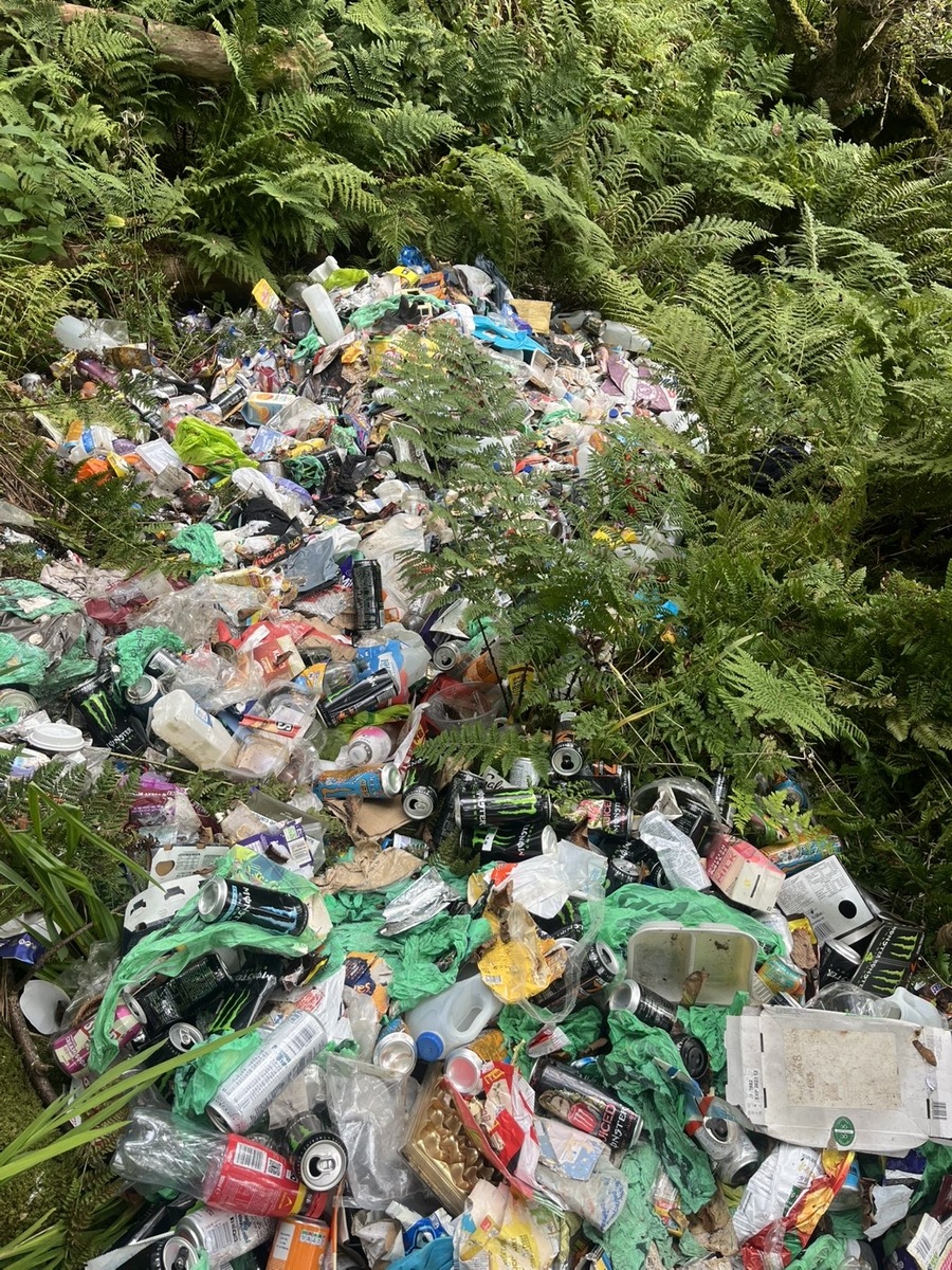 Huge fly tipping dump discovered in Islay woodland