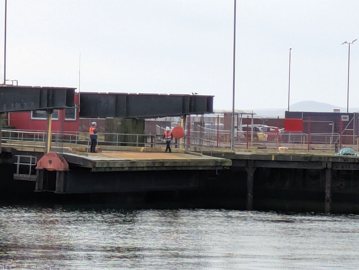 The Irish berth at Ardrossan Harbour, shut since 2024, has previously offered an alternative to the Arran berth when wind conditions were not favourable. Photograph: Arran for Ardrossan Harbour. The Irish berth at Ardrossan Harbour, shut since 2024, has previously offered an alternative to the Arran berth when wind conditions were not favourable. Photograph: Arran for Ardrossan Harbour.