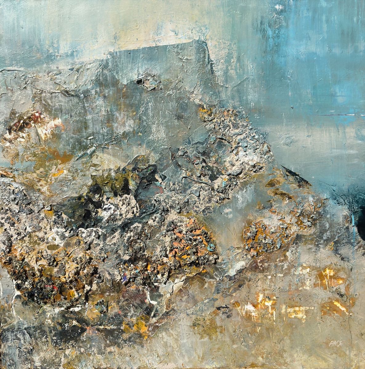 no t37 David Page Harp Rock Painting Crop