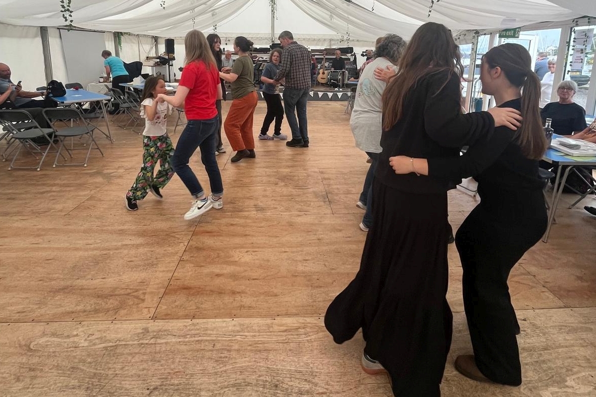 The Tarbert Harbour marquee was full of music and dnace to celebrate 10 years of Féis an Tairbeirt. Photograph: Féis an Tairbeirt The Tarbert Harbour marquee was full of music and dnace to celebrate 10 years of Féis an Tairbeirt. Photograph: Féis an Tairbeirt